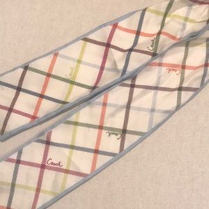 Silk coach purse tie